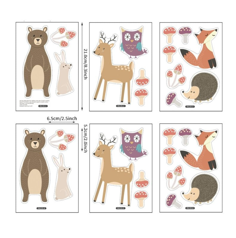 Muursticker bosdieren kinderkamer / babykamer