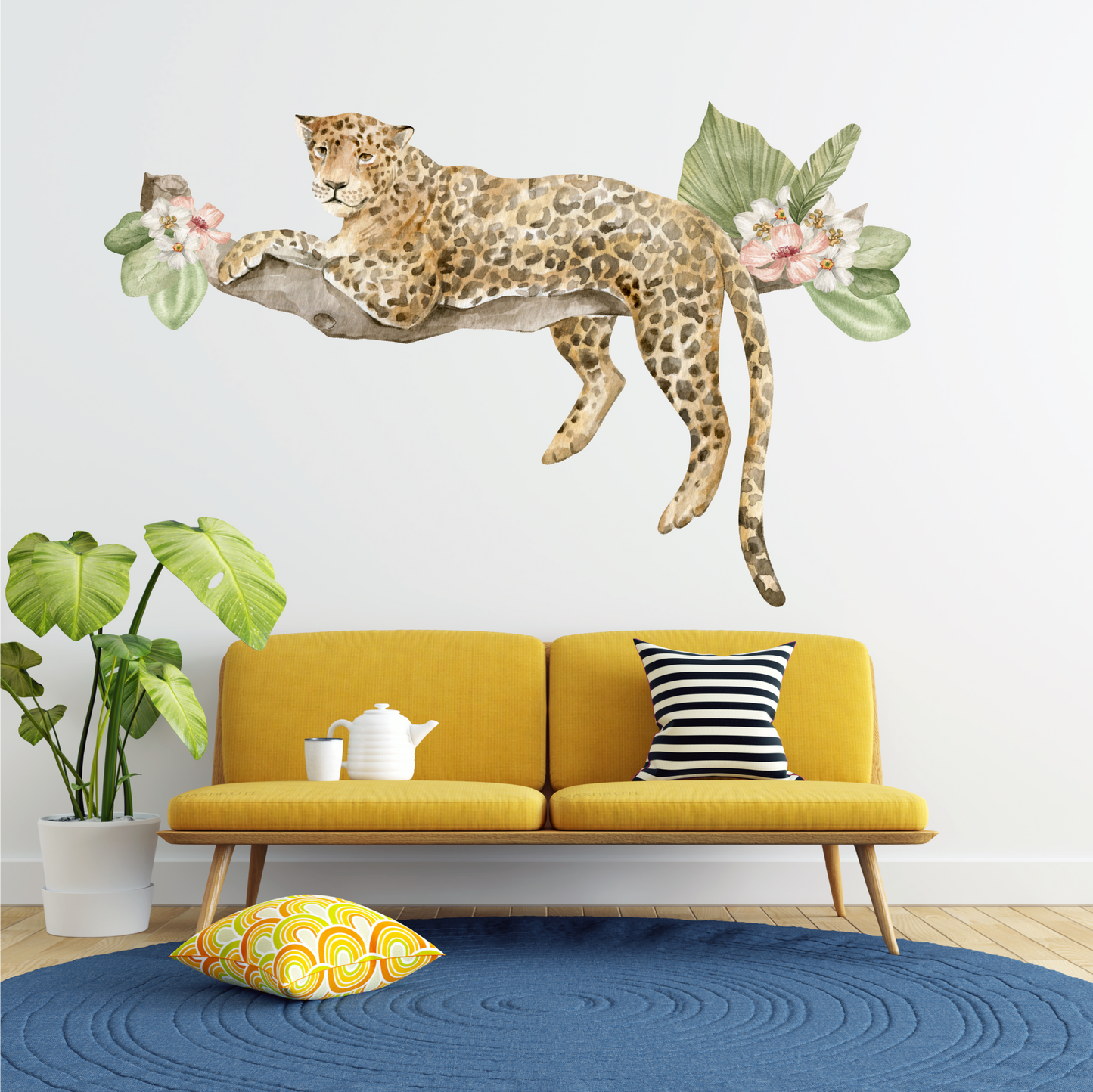 Muursticker jungle cheetah