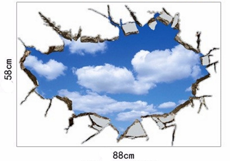 Muursticker wolken stoer kinderkamer