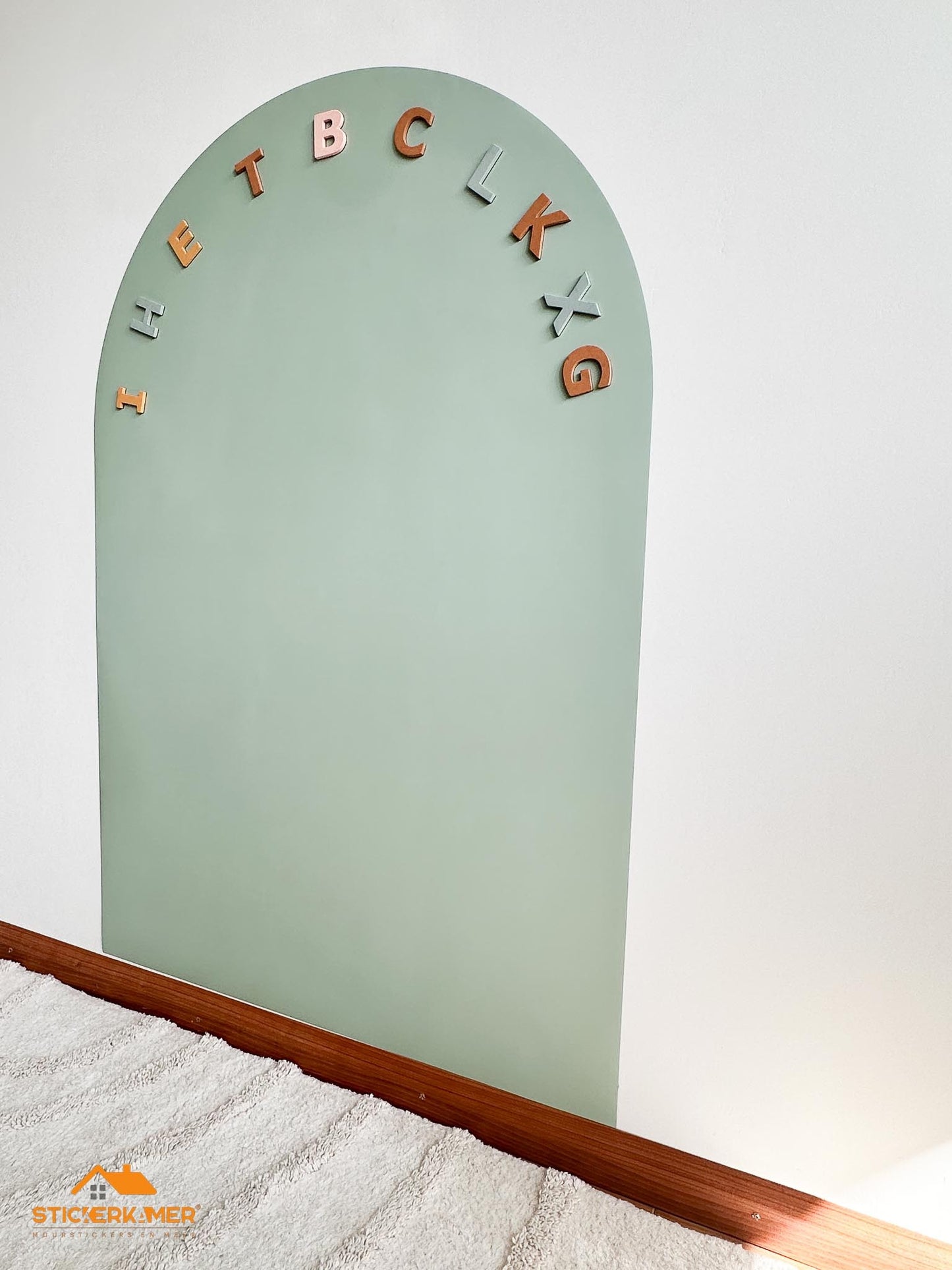 Montessori Magnetic Chalkboard Wall Sticker Arch – Kids Room Decor – Multifunctional Writable Wall Art