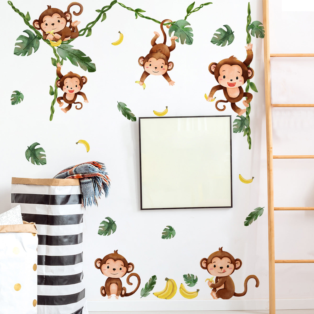Muursticker apen kinderkamer