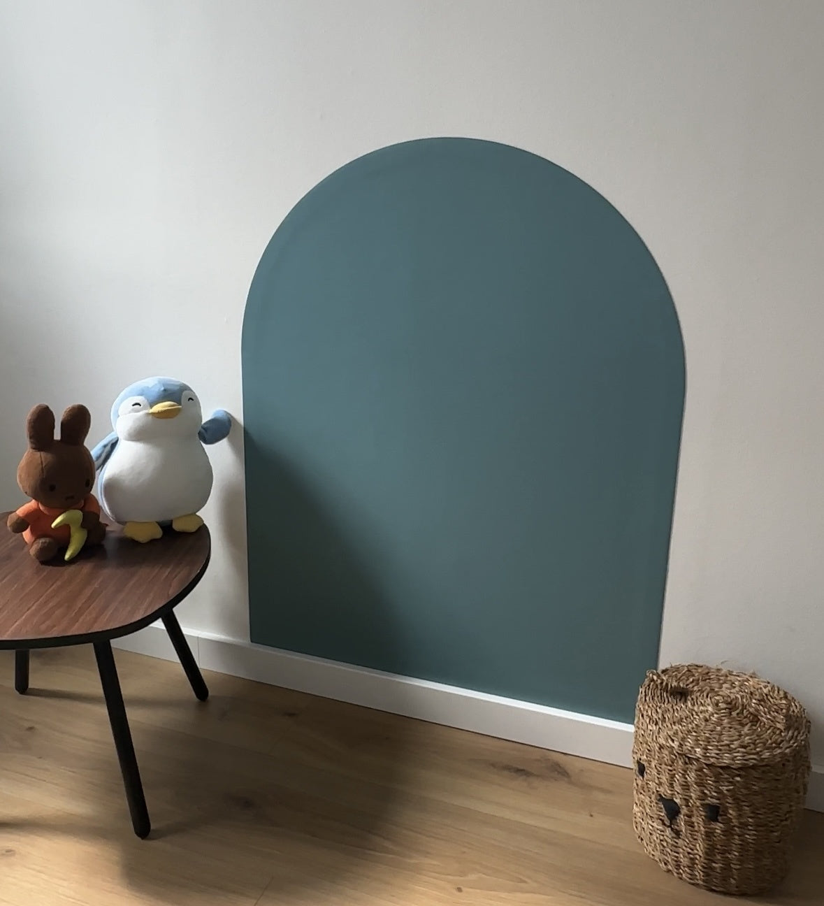 100cm x 80cm - Muursticker magneet met krijtbord functie - Ocean Teal
