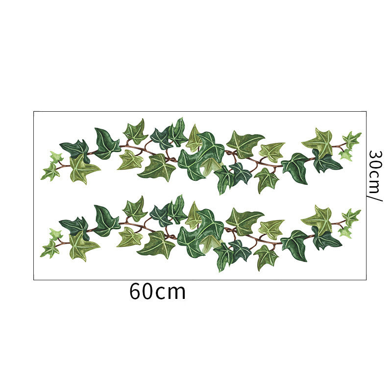 Muursticker planten bladeren strook botanisch