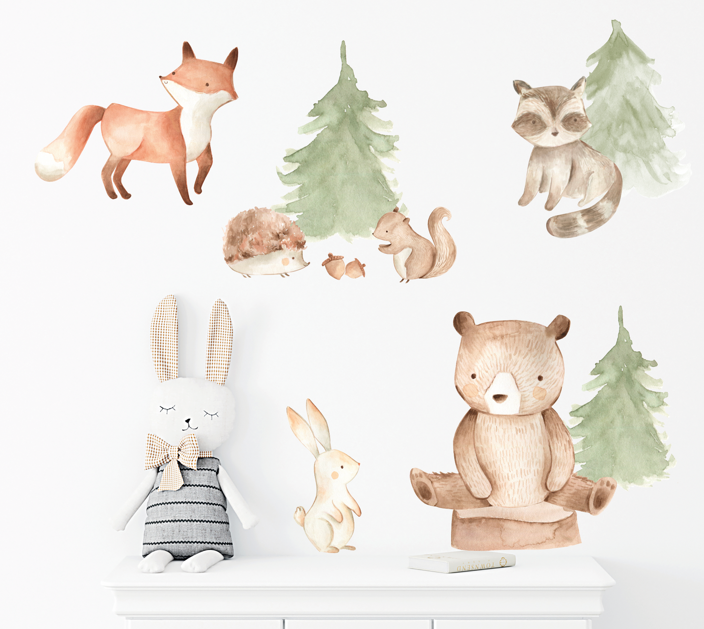 Woodland animals wall sticker set