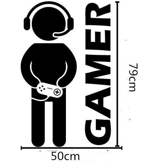 Muursticker gamer jongenskamer + eigen naam kinderkamer