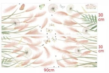 Muursticker gras - planten plint / strook
