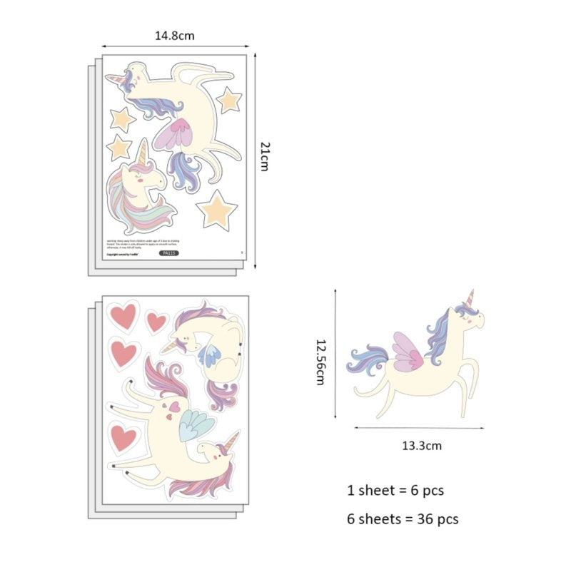 Muursticker unicorn stickers kinderkamer / babykamer