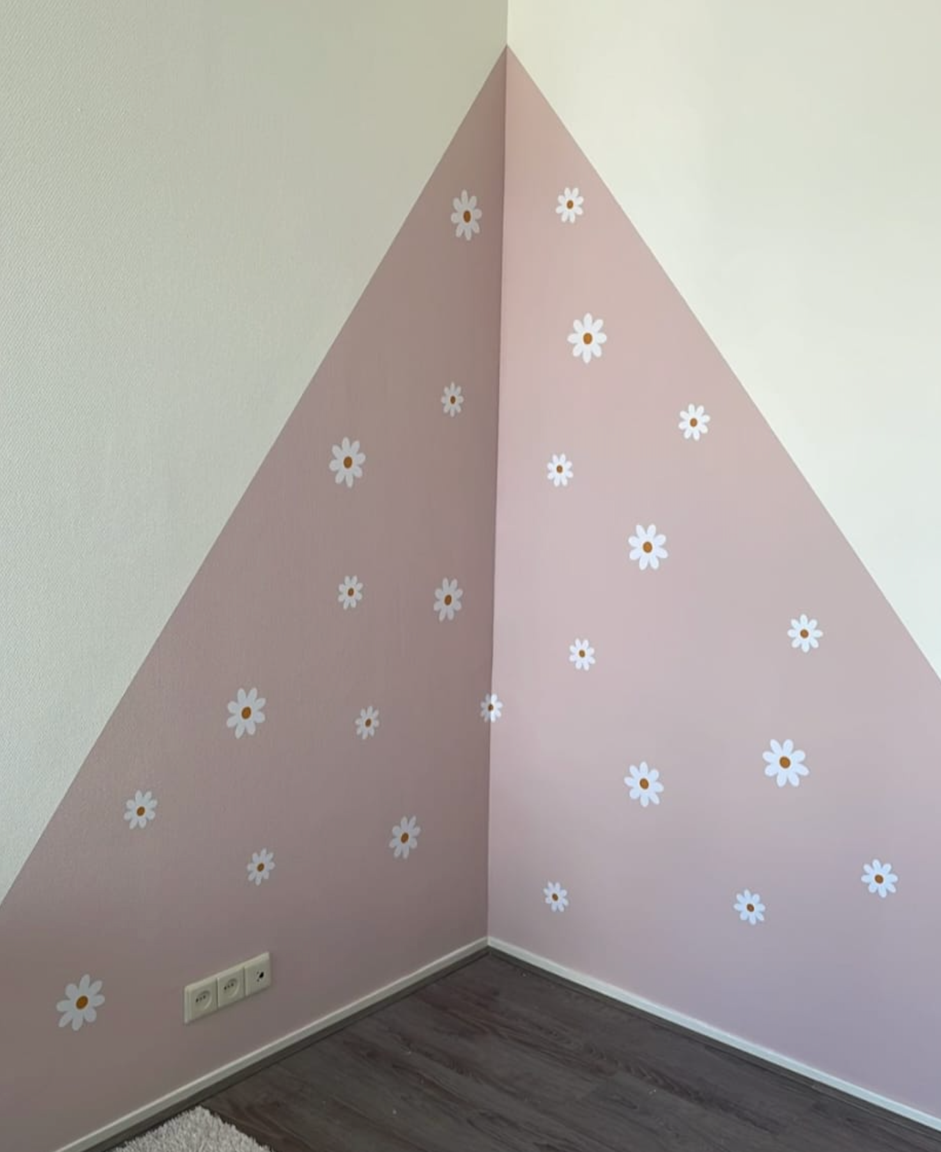 Muurstickers daisy flowers - madeliefjes bloemen kinderkamer