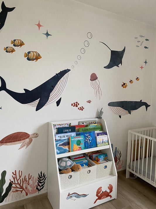 Muursticker onderwaterwereld kinderkamer