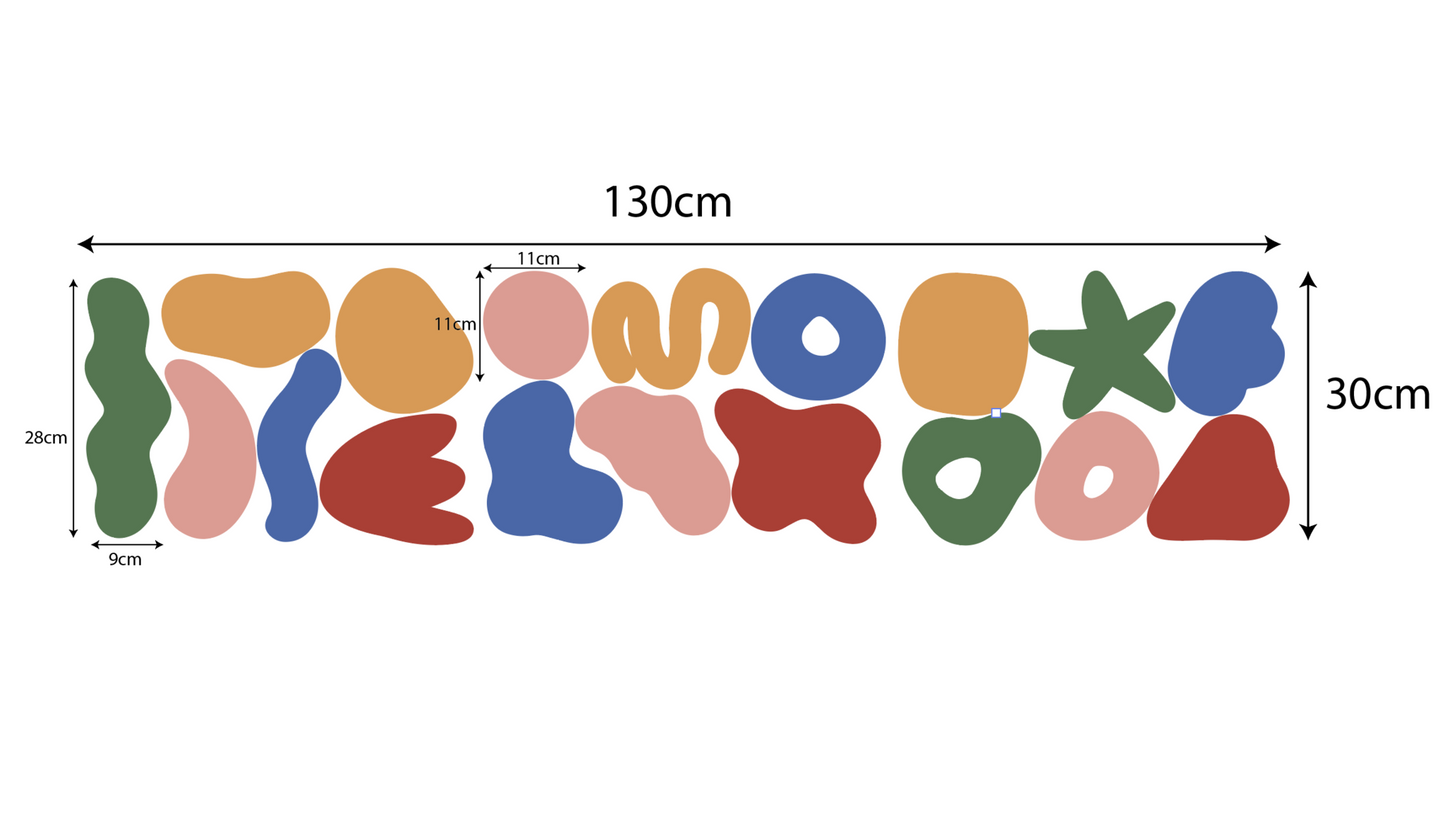 Muursticker abstracte vormen kinderkamer