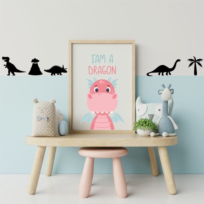 10-delig muursticker dinosaurus kinderkamer