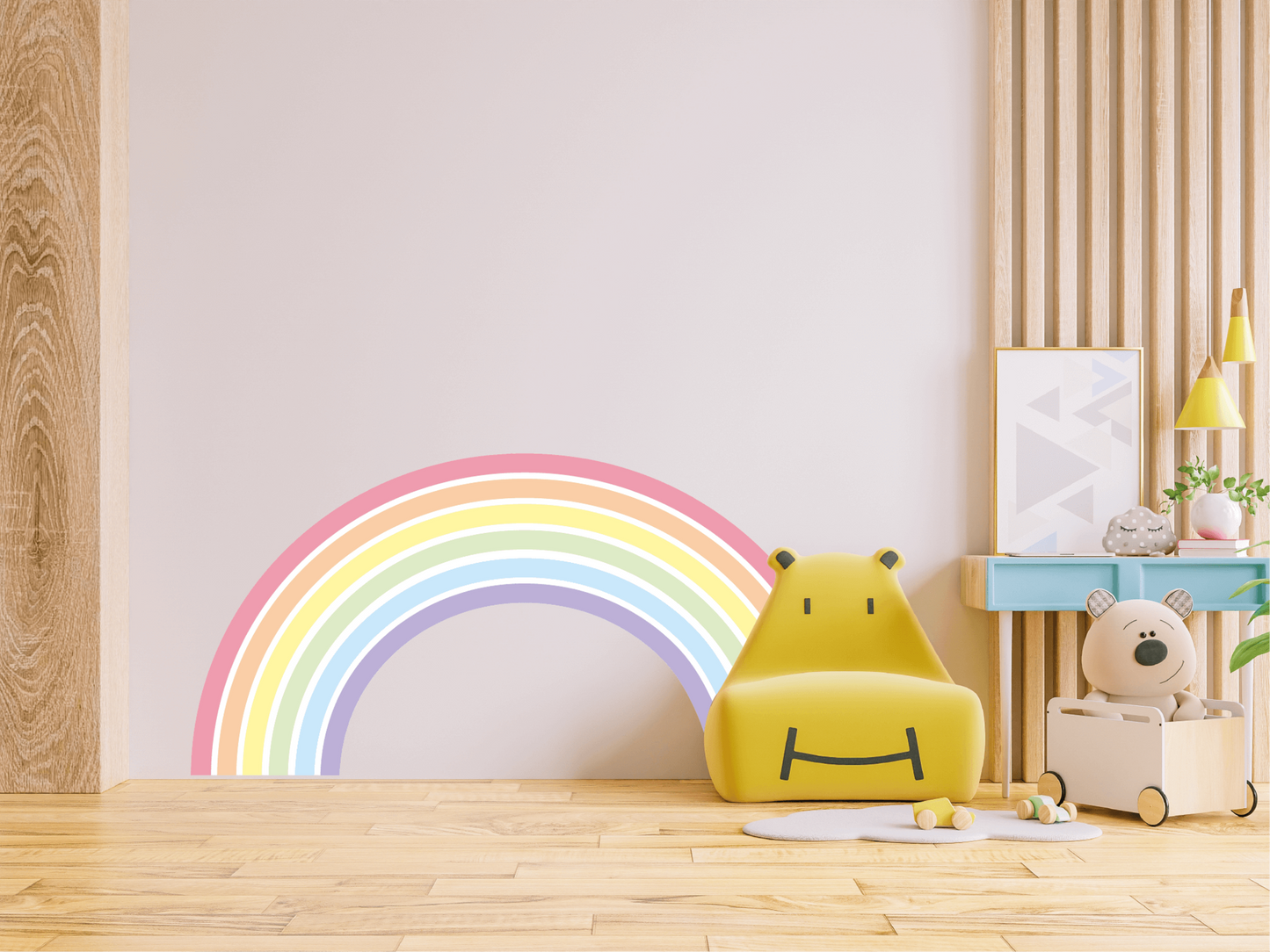 Muursticker regenboog kleuren kinderkamer