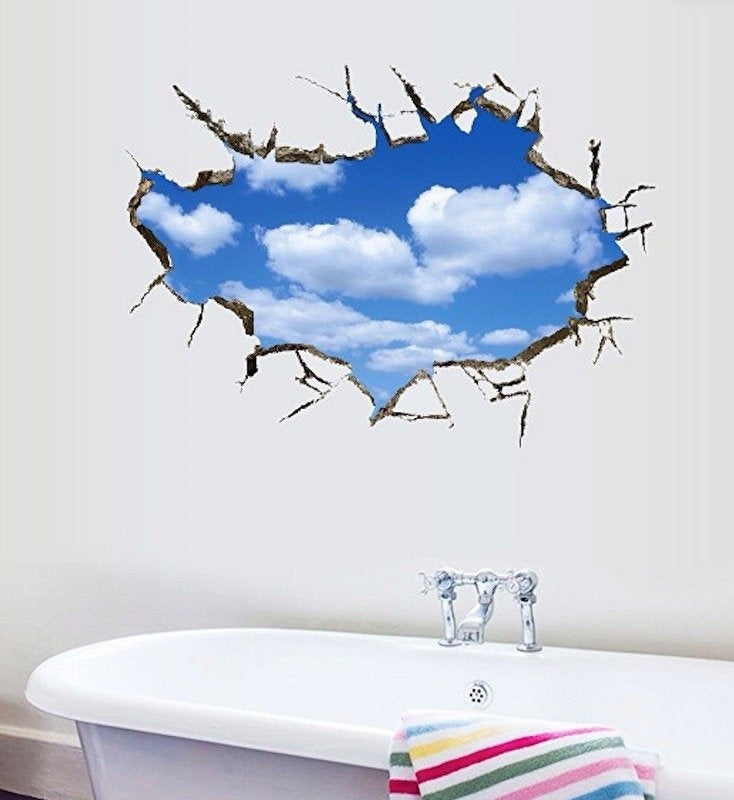 Muursticker wolken stoer kinderkamer