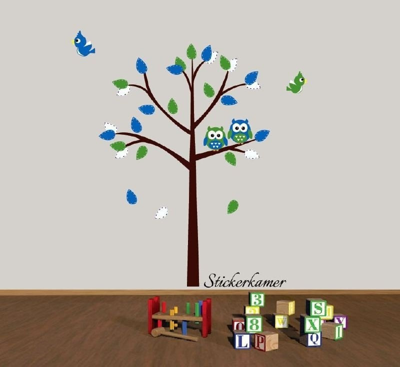 Boom jongenskamer (blauw/groen)