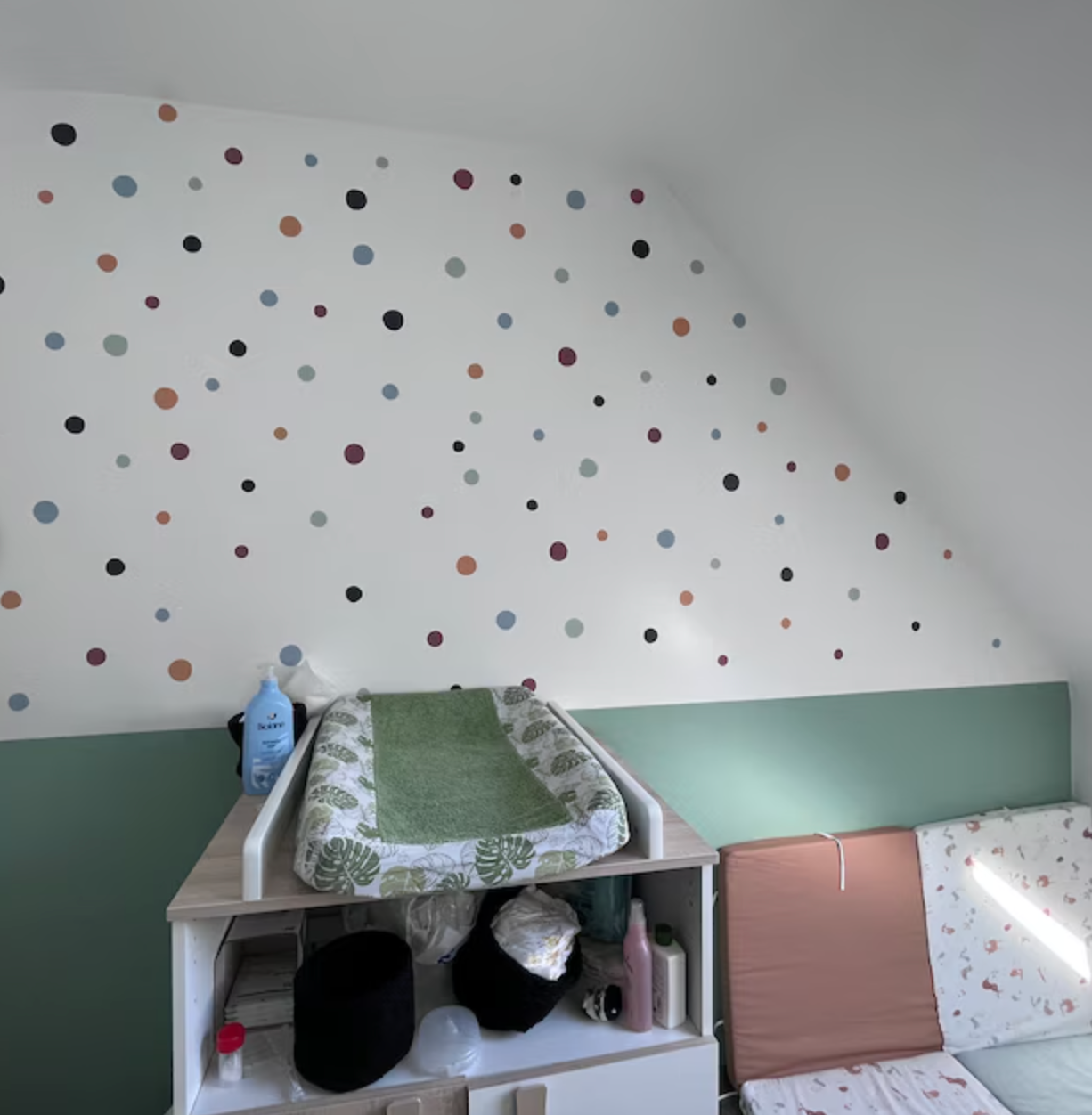 60 Boho Polka Dot muurstickers