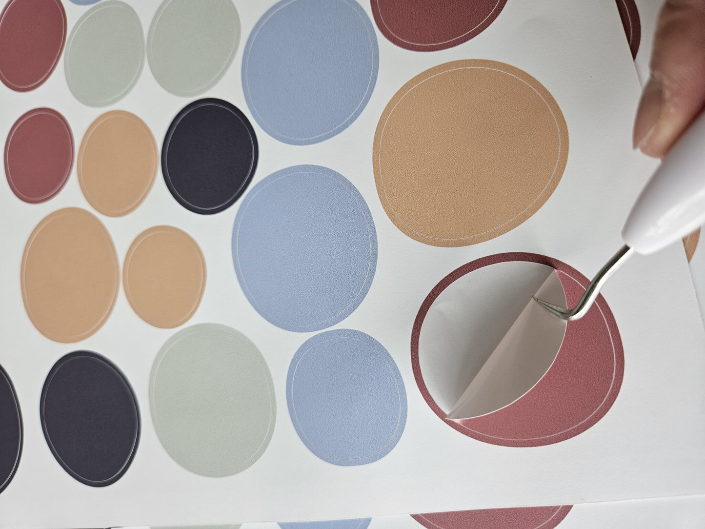 60 Boho Polka Dot muurstickers