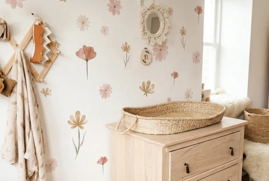 Boho Watercolour Flower Wall Stickers