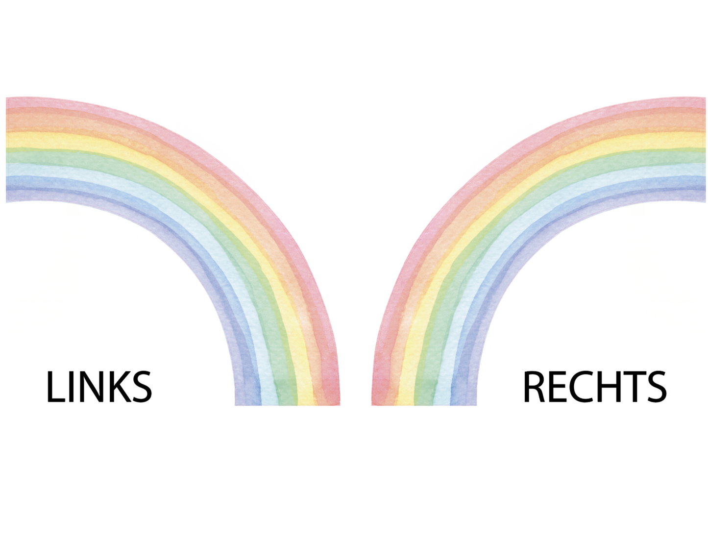 Half Rainbow Wall Sticker Watercolor Wall Decal For Nursery