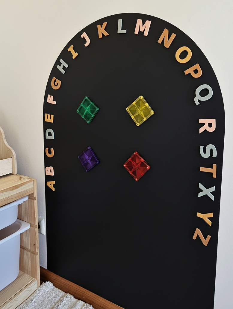 Magnetic Chalkboard Wall Sticker Arch – 75cm x 110cm Kids Room Decor – Multifunctional