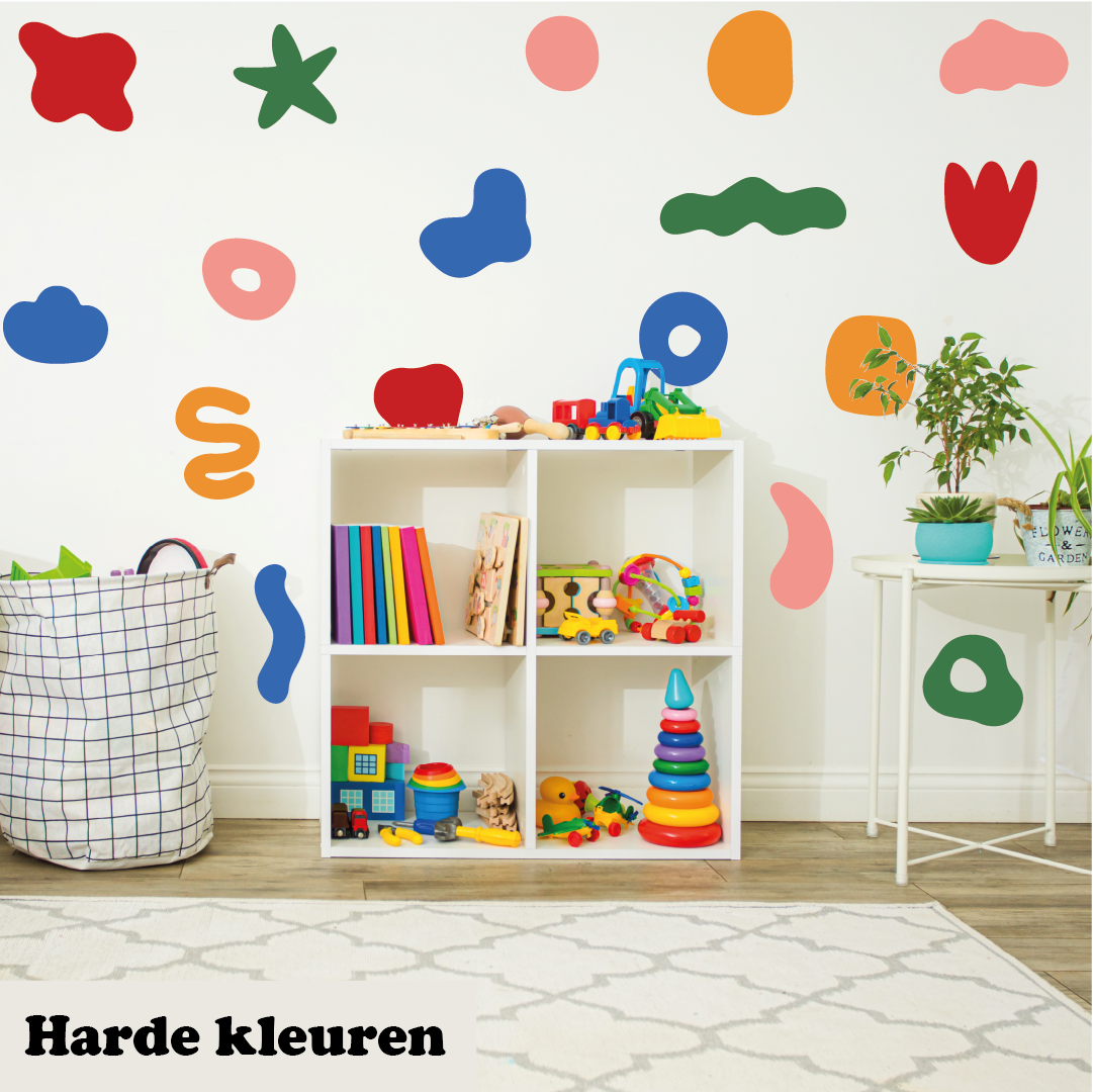 Muursticker abstracte vormen kinderkamer