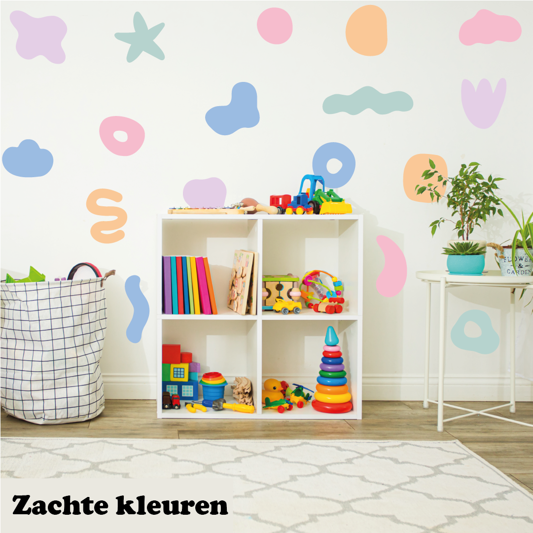 Muursticker abstracte vormen kinderkamer