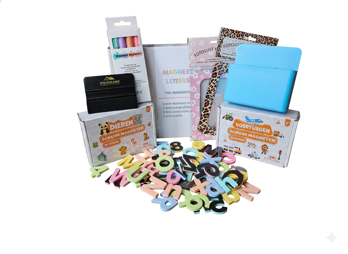 Magneetsticker + accessoires pakket Megabundel