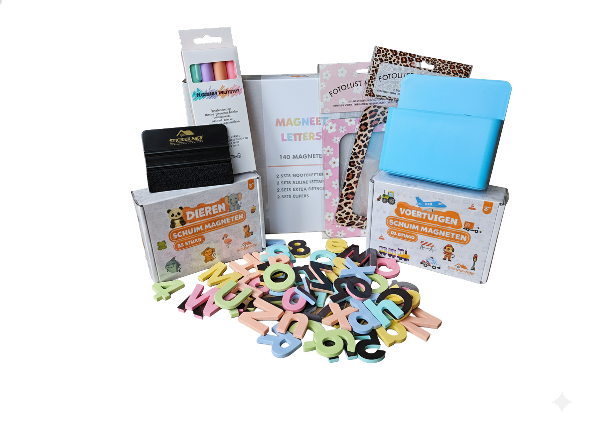 Magneetsticker + accessoires pakket Megabundel