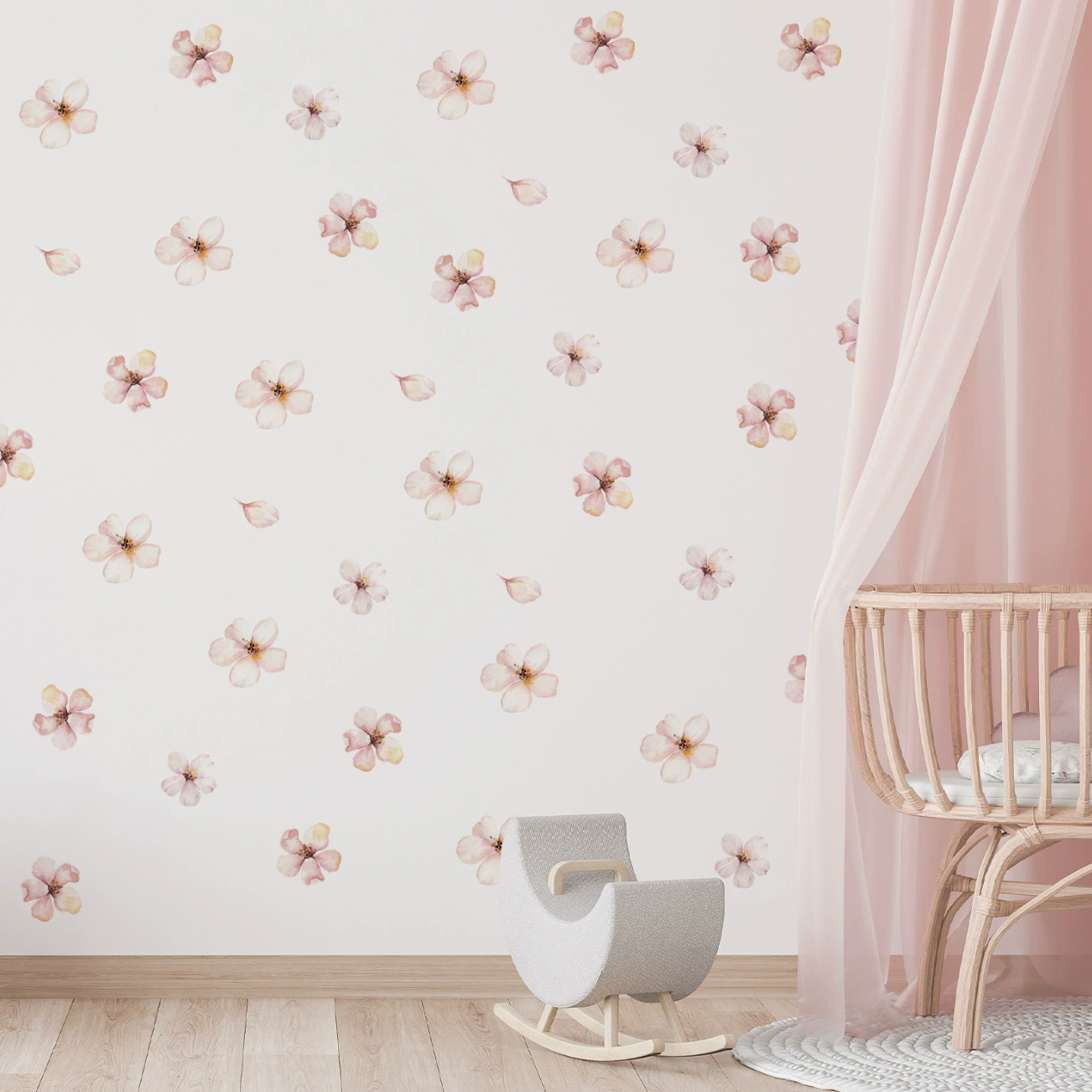 Boho Aquarel Bloesem Bloemen Muurstickers