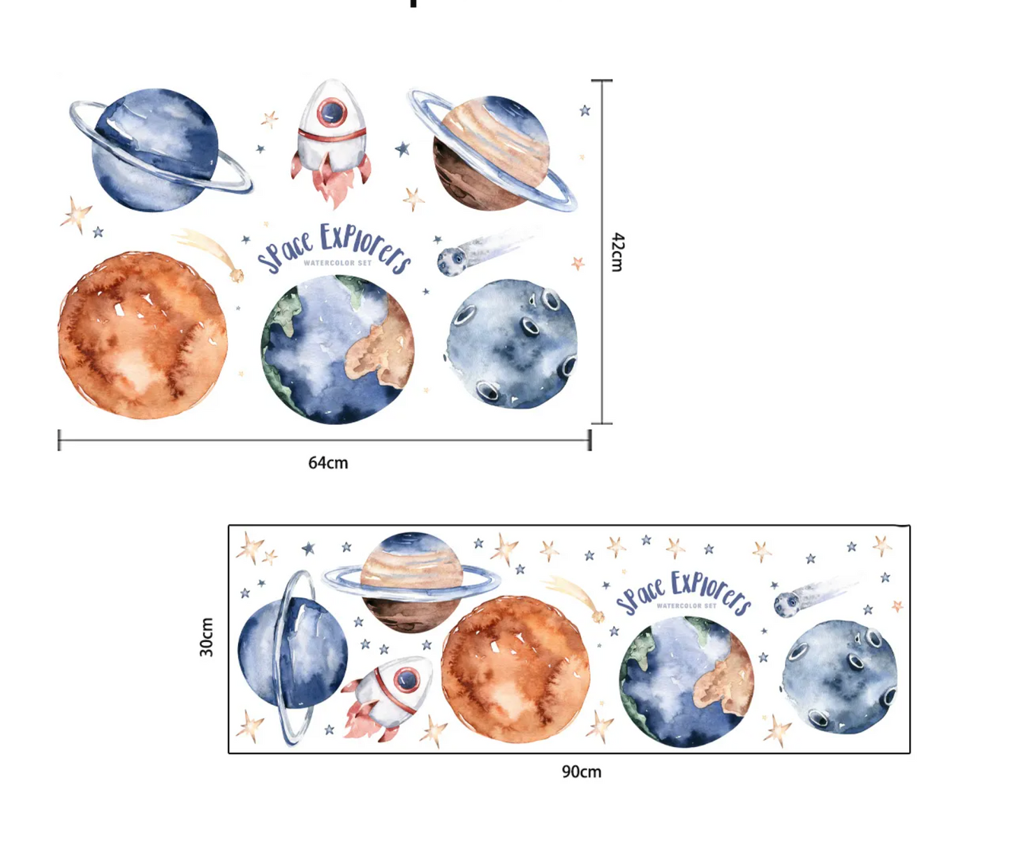 Planeten ruimteschip muurstickers