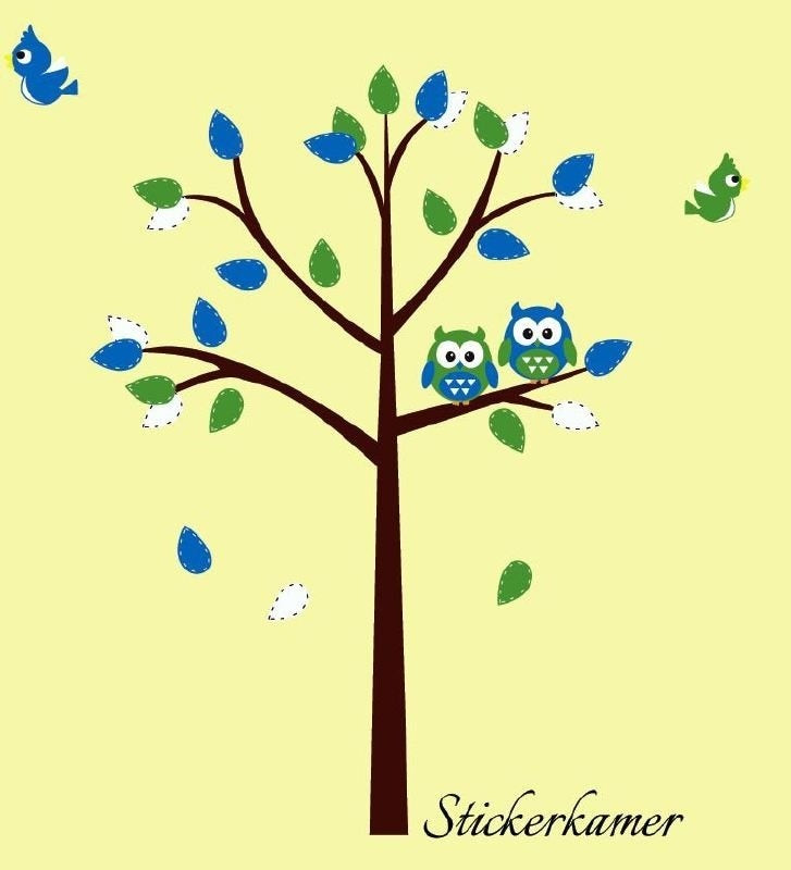 Boom jongenskamer (blauw/groen)