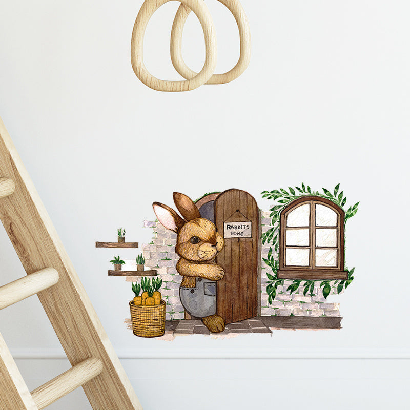 Muursticker klein konijntje babykamer