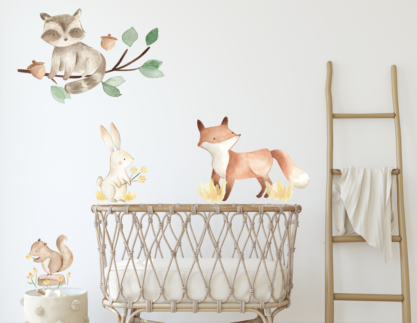 Muursticker bosdieren kinderkamer