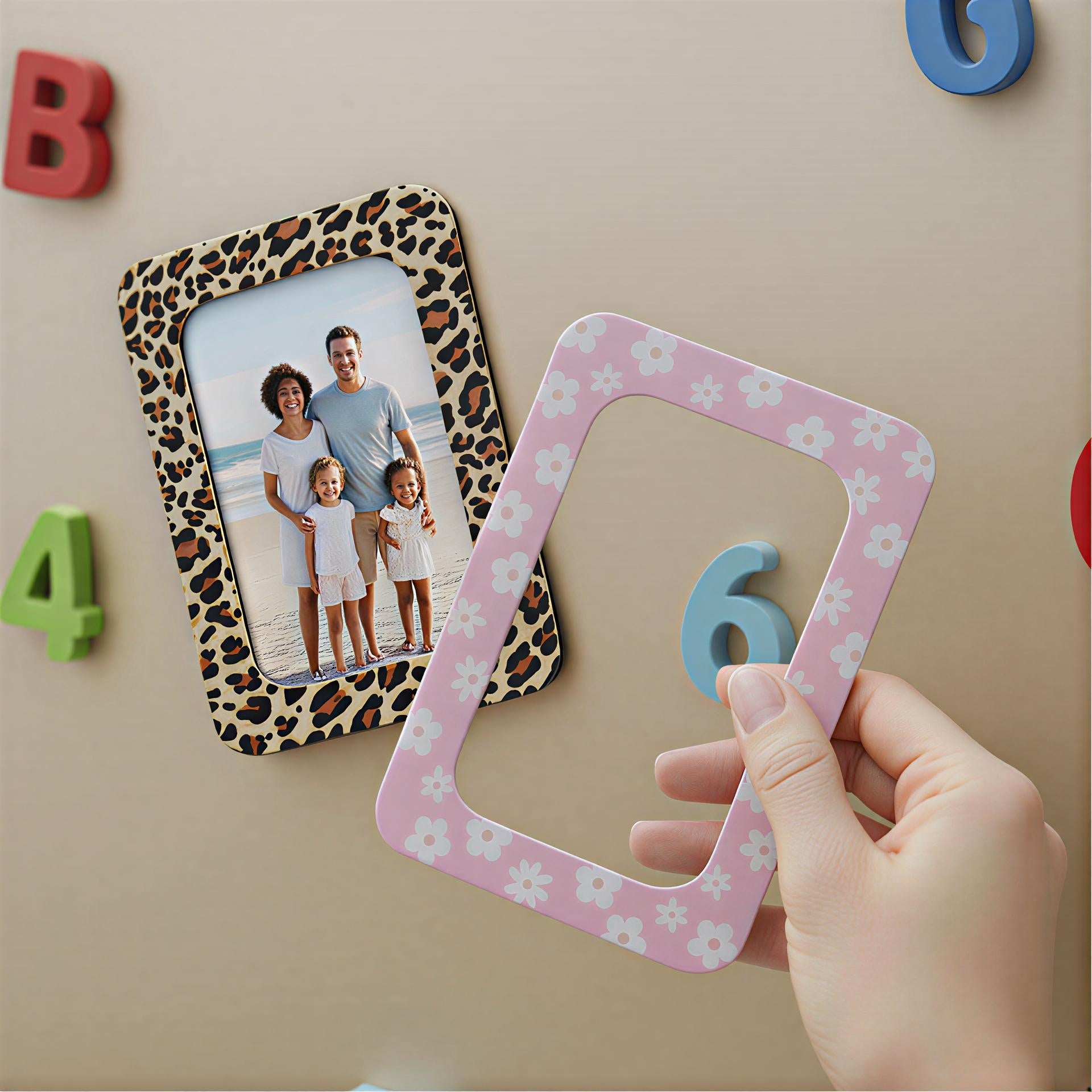 Magneetsticker 110cm x 75cm - Muursticker magneet met krijtbord functie - Oatmeal Beige