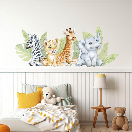 Jungle safari animals wall sticker