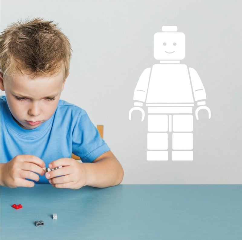 Lego poppetje muursticker kinderkamer lego man
