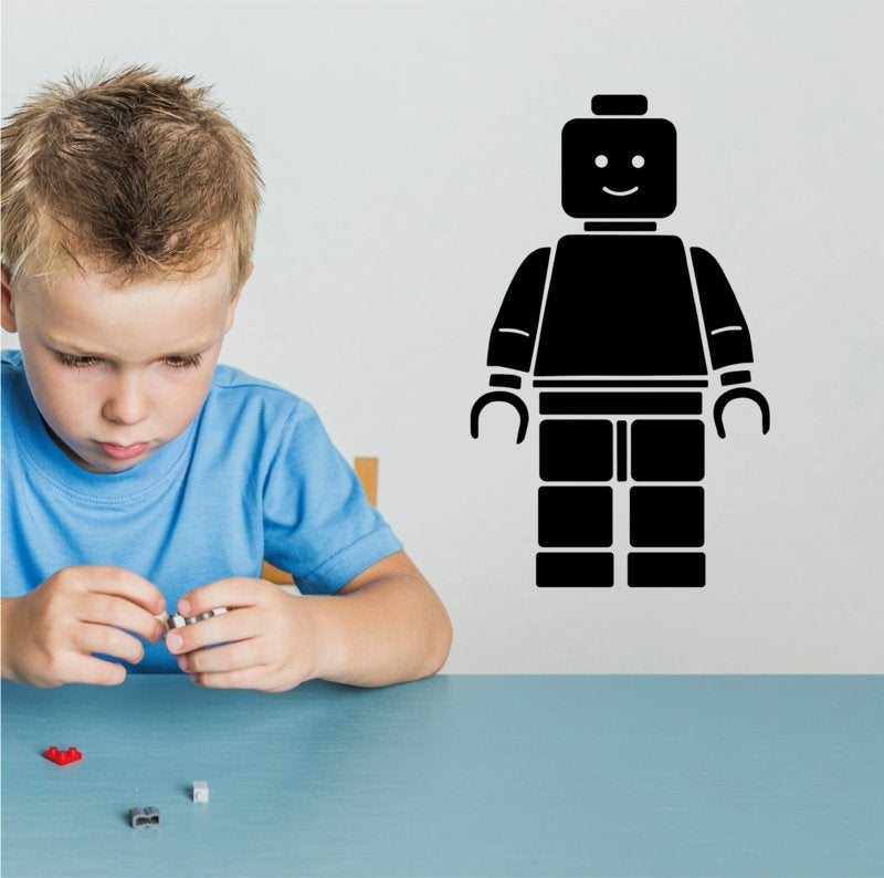 Lego poppetje muursticker kinderkamer lego man