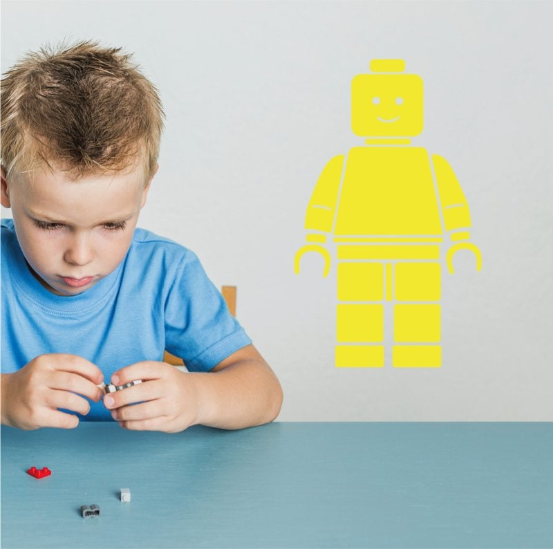 Lego poppetje muursticker kinderkamer lego man