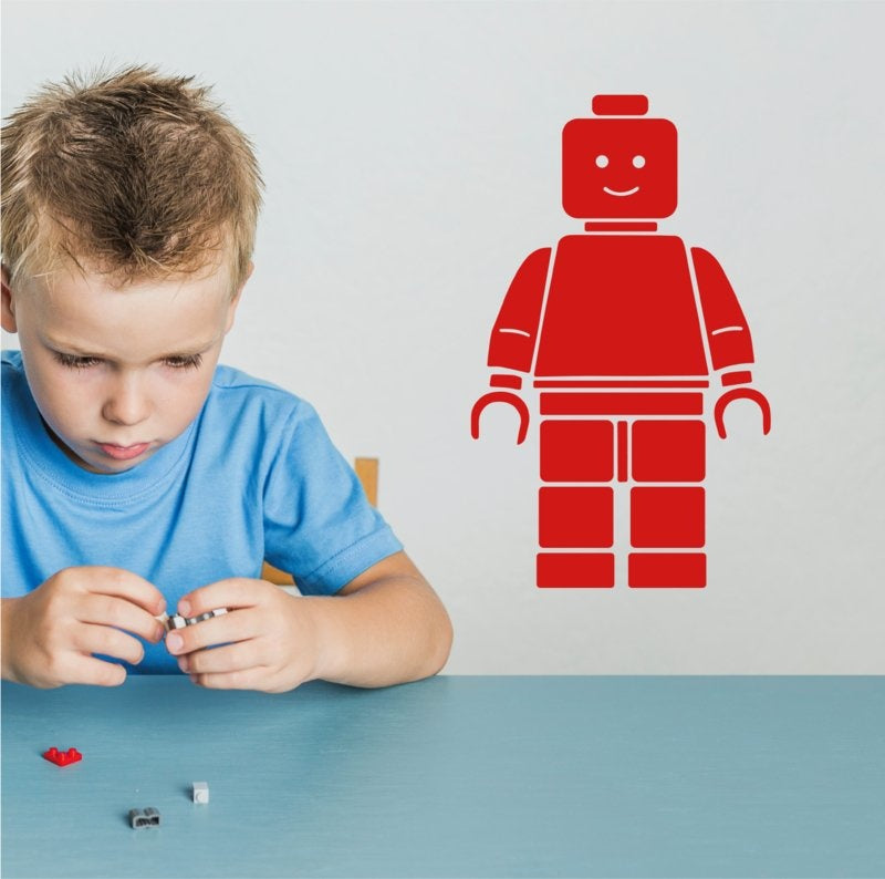 Lego poppetje muursticker kinderkamer lego man