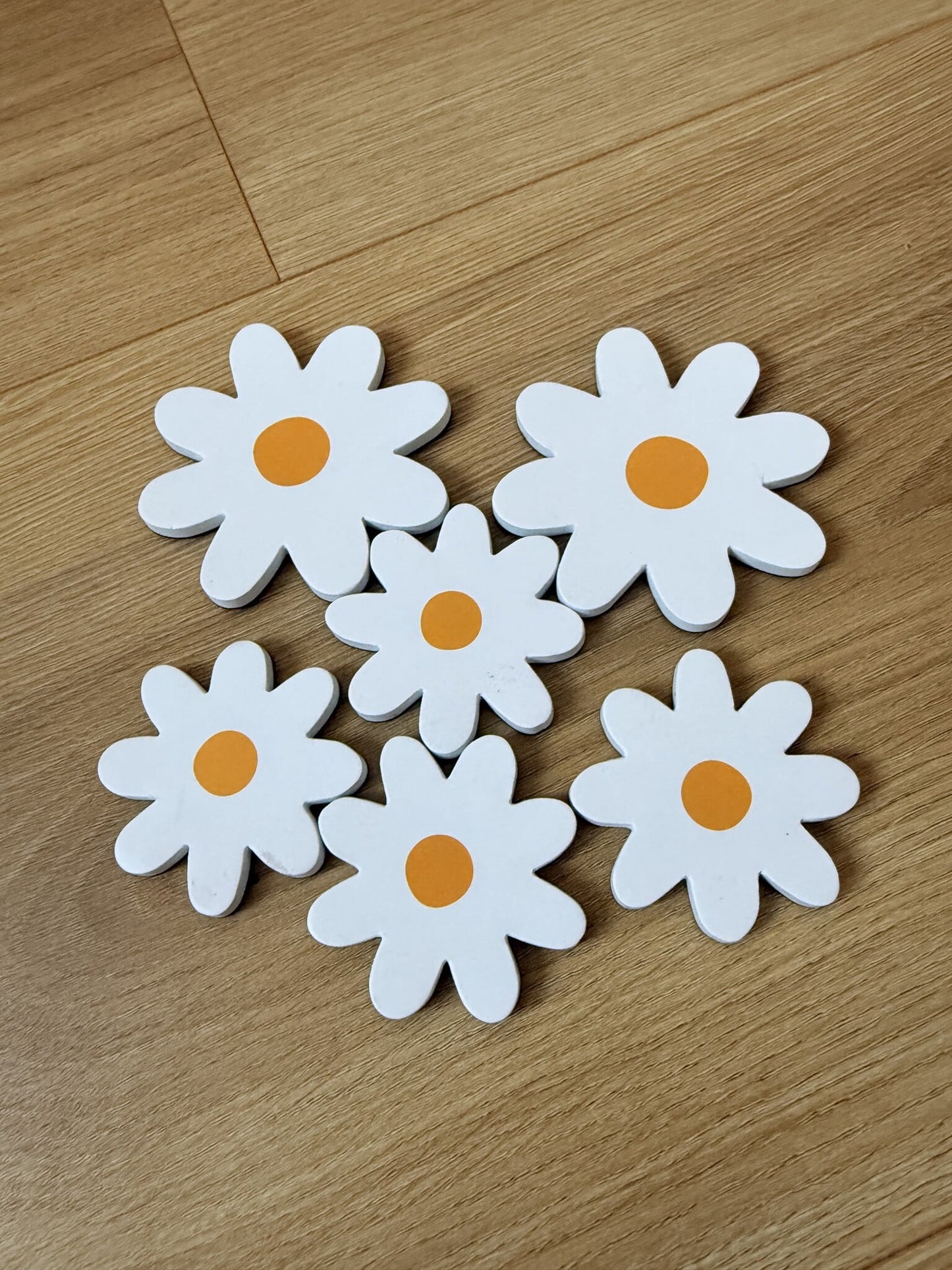 Magneet bloemen daisy set van 6