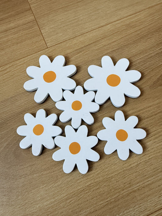 Magneet bloemen daisy set van 6