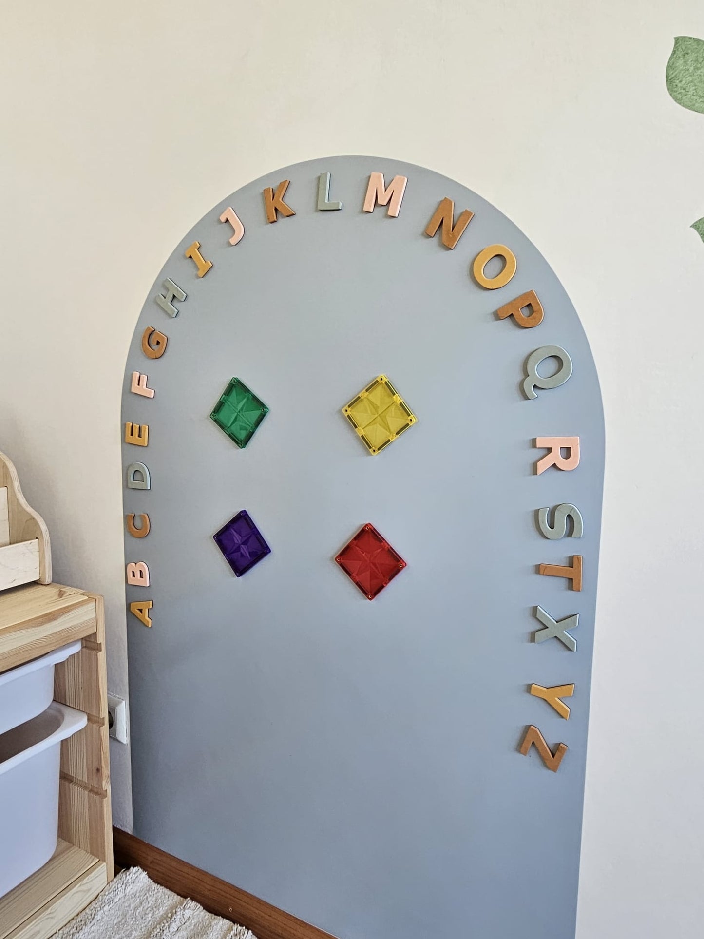Montessori Magnetic Chalkboard Wall Sticker Arch – Kids Room Decor – Multifunctional Writable Wall Art