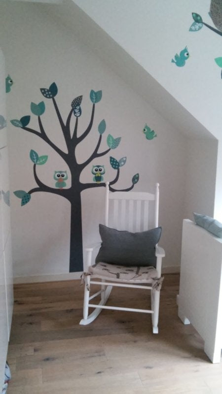 Muursticker boom en tak  babykamer / kinderkamer (Mint)