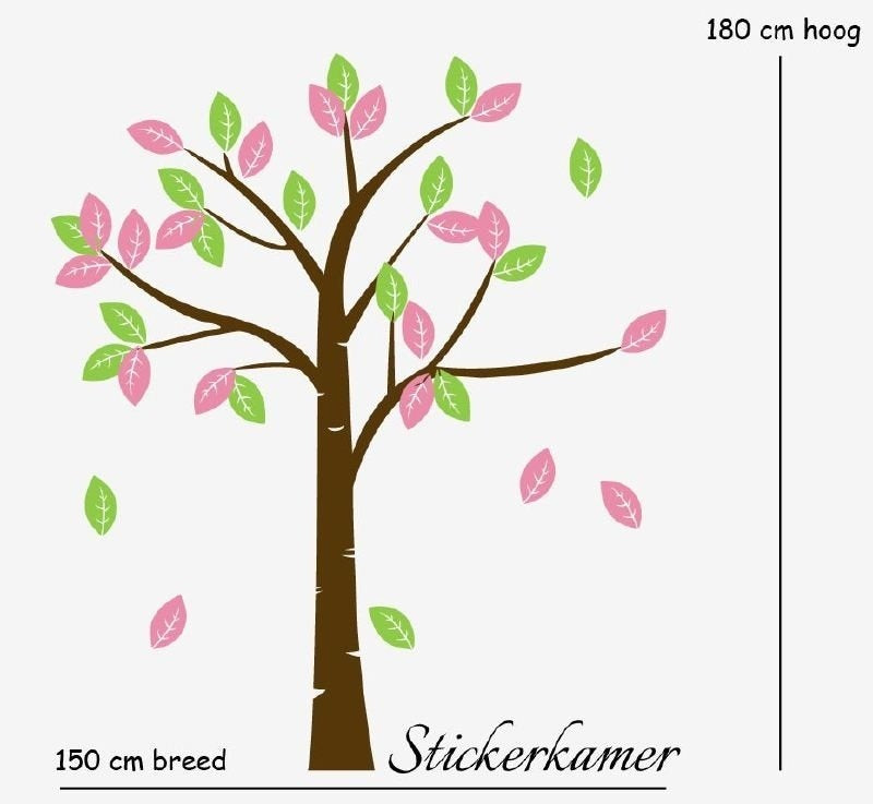 Muursticker boom (kies je kleuren)