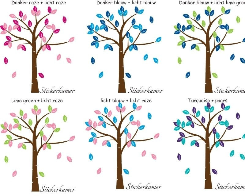 Muursticker boom (kies je kleuren)