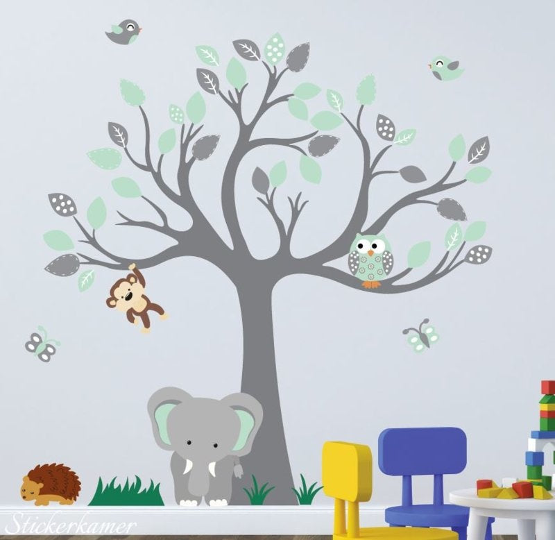 Muursticker boom kinderkamer / babykamer