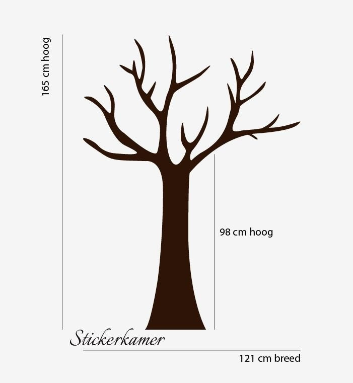 Muursticker boom met uilen en vogels kinderkamer