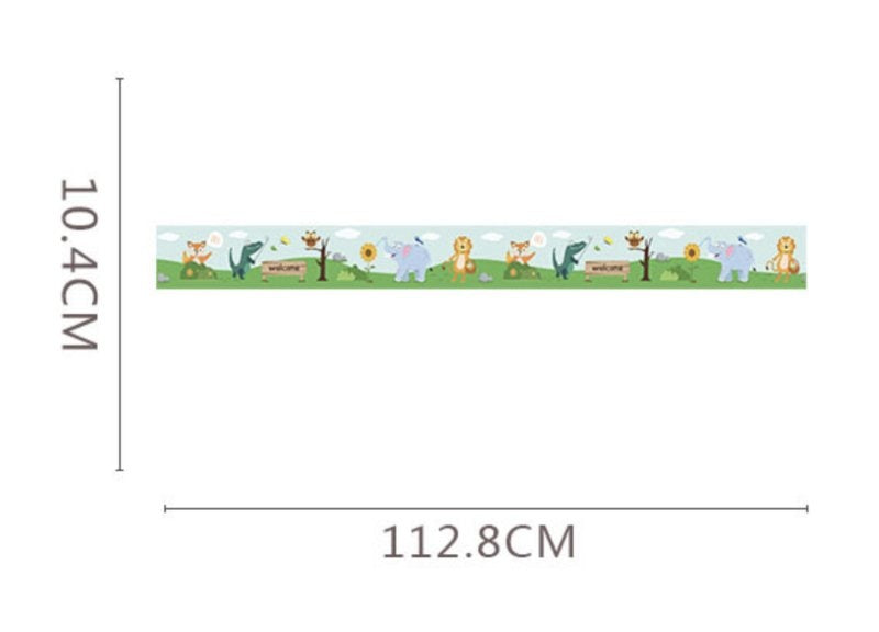 Muursticker dieren mix strook / plint kinderkamer