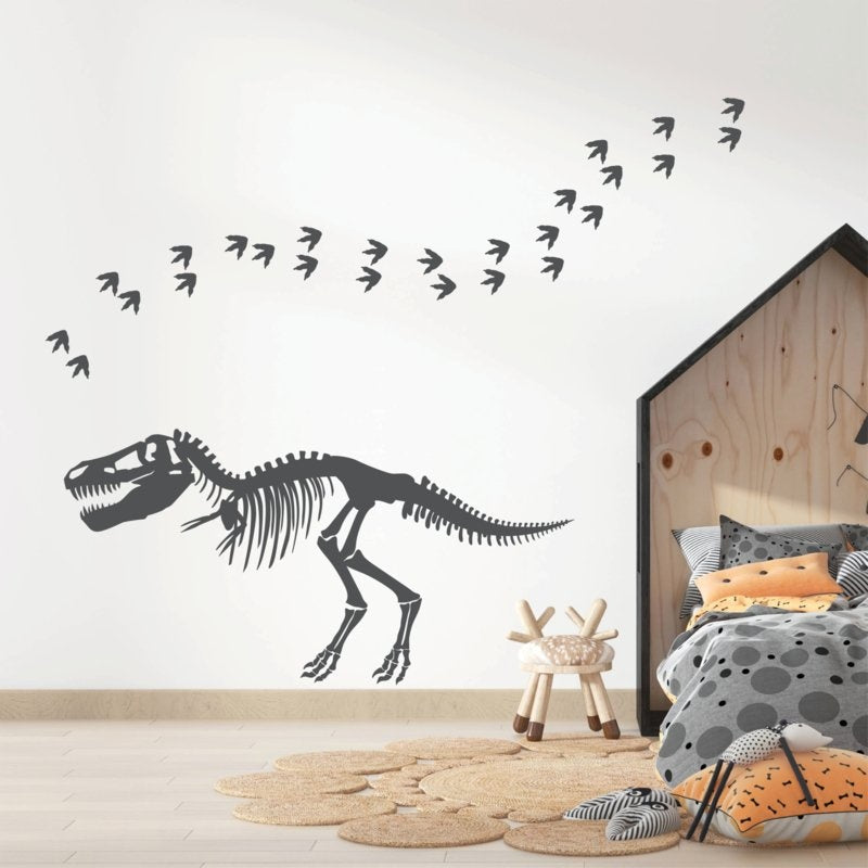 Muursticker dinosaurus skelet kinderkamer