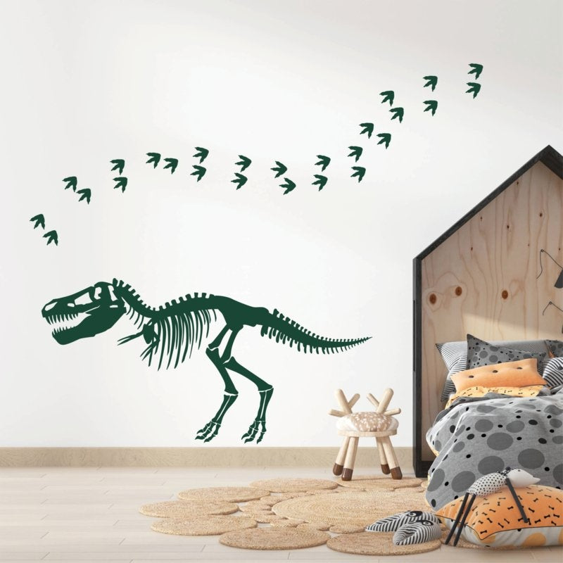 Muursticker dinosaurus skelet kinderkamer