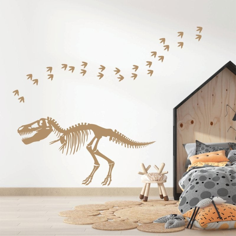 Muursticker dinosaurus skelet kinderkamer